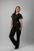 Pantalón Clínico Elasticado Mujer Flex Negro