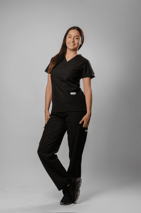 Pantalón Clínico Elasticado Mujer Flex Negro