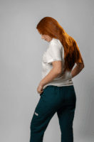 Polera Clínica Elastica Mujer Flex Blanco