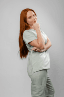 Polera Clínica Elastica Mujer Flex Verde Nilo