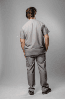 Pantalón Clínico Elasticado Hombre Flex Gris Claro