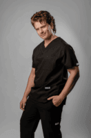 Polera Clínica Elastica Hombre Flex Negro